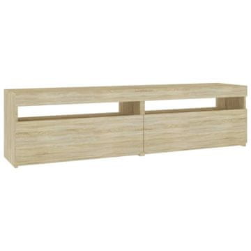 Vidaxl TV omarica 2 kosa z LED lučkami sonoma hrast 75x35x40 cm