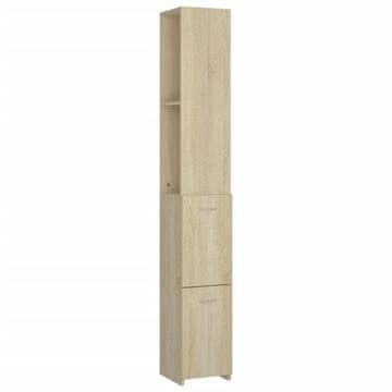 Vidaxl Kopalniška omarica sonoma hrast 25x26,5x170 cm inženirski les