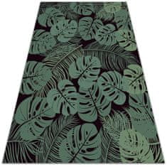 Decormat Vinilna preproga Temna tropska monstera pušča abstrakcijo 140x210 cm 