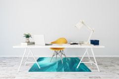 Decormat Podloga za zaščito tal Modro perje 140x100 cm 2 cm 