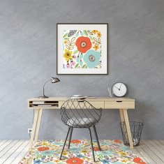 Decormat Podloga za pisarniški stol Medijske rože 100x70 cm 
