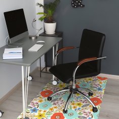 Decormat Podloga za pisarniški stol Medijske rože 100x70 cm 
