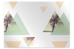 Decormat Podloga za pisarniški stol Palms in triangles 100x70 cm 