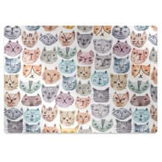Decormat Podloga za pisalni stol Watercolor cats 120x90 cm 15 cm 
