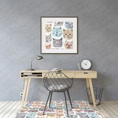Decormat Podloga za pisalni stol Watercolor cats 140x100 cm 