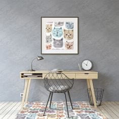 Decormat Podloga za pisalni stol Watercolor cats 120x90 cm 15 cm 