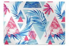 Decormat Podloga za zaščito tal Leaves and triangles 120x90 cm 15 cm 