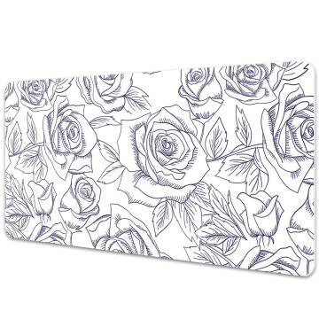 Decormat Podloga za pisalno mizo Blue roses