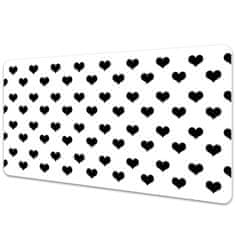 Decormat Namizna podloga Black hearts 100x50 cm 