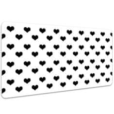 Decormat Namizna podloga Black hearts 100x50 cm 