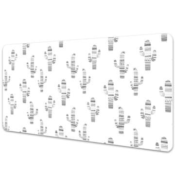 Decormat Namizna podloga Black and white cacti