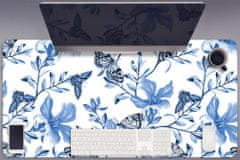 Decormat Namizna podloga Blue flowers 90x45 cm 