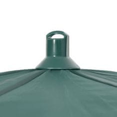 Greatstore Ribiški dežnik, zelen, 220x193 cm