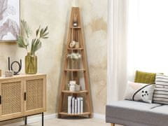 Beliani Kotiček lestev polica svetlega lesa MOBILE SOLO