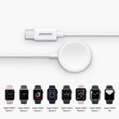 Joyroom Magnetic brezžični polnilnik za Apple Watch USB-C 2.5W, bela