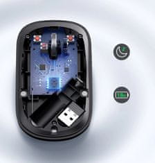 Ugreen Praktična brezžična miška za računalnik USB, zelena