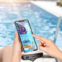 Ugreen Wodoodporne etui torebka na telefon ze smyczą IPX8 do 30m czarny