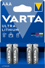 Varta baterija Ultra Lithium 4 AAA 6103301404, 4 kosi