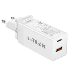 En-TRON YZ65W polnilec, PD, 65 W, 100-240 V, QC 3.0 (USB + tip C), bel
