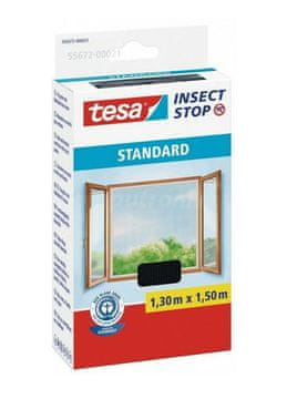 Tesa MOSKITIER ZA OKNA ČERNO 1,x 1,5 m STANDARD