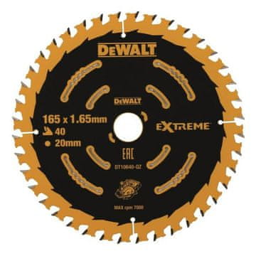 DeWalt žagin list 165x20mmx40z