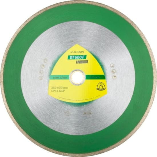 KLINGSPOR CELOVIT DIAMANTNI CILJ 250 mm x 1,9 mm x 30/25,4 mm DT600F ZA KERAMIKO