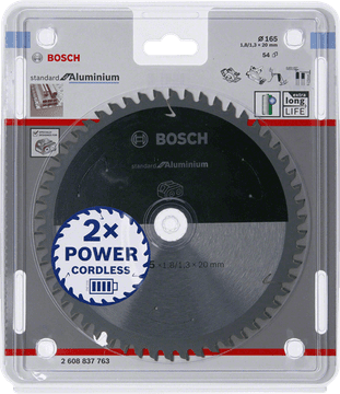 BOSCH ŽAGA STANDARDNA ALUMINIJASTA 165x20x54 Z AKUMULATORJEM