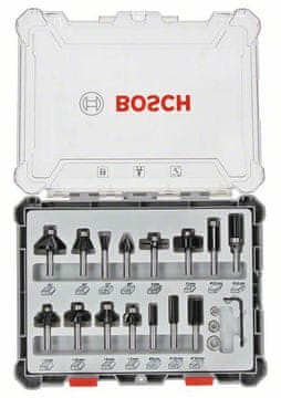 15-delni komplet rezalnikov BOSCH, steblo 6 mm