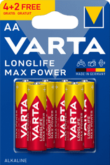 Varta baterije Longlife Max Power 4+2 AA 4706101436, 4+2 kosov