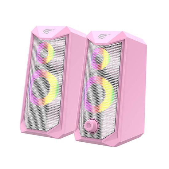 Havit SK202 roza 2.0 RGB računalniški zvočniki (roza)