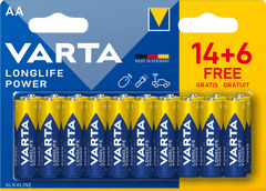 Varta Baterie Longlife Power 14+6 AA 4906121492, 14+6 kosov