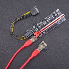 Qoltec Riser PCI-E 1x - 16x | USB 3.0 | različica 009S Plus | SATA / PCI-E 6-pinski