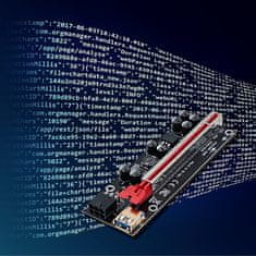 Qoltec Riser PCI-E 1x - 16x | USB 3.0 | različica 009S Plus | SATA / PCI-E 6-pinski