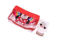 Disney Minnie Mouse Kozmetična torbica, prozorna + sponke, elastike 