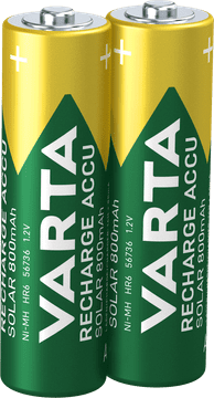 Varta polnilne baterije Solar 2 AA 800 mAh 56736101402, 2 kosa