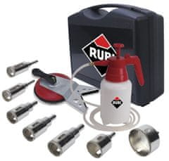Greatstore RUBI KOMPLET ZA VRTANJE MOKRE KERAMIKE 20 28 35 43 50 65 75 + VODILO MULTIDRILL + HYDRONETTE