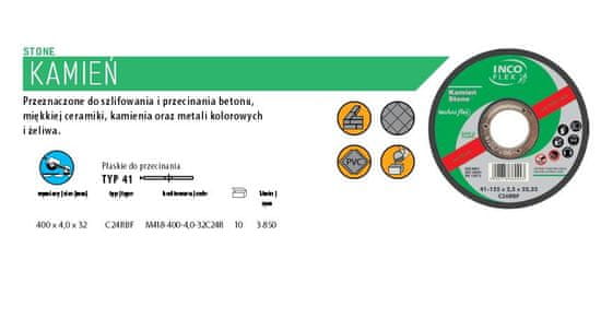 shumee INCOFLEX Kroglo za rezanje kamna 400x4,0x32mm