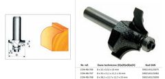 Condor Rezkar za les za zaokroževanje Fi=35 11,1 X 16Mm držalo 8Mm z ležajem