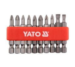 YATO Komplet konic / nastavkov 50 mm 10 kosov. MIX FLAT/PH/PZ 0483