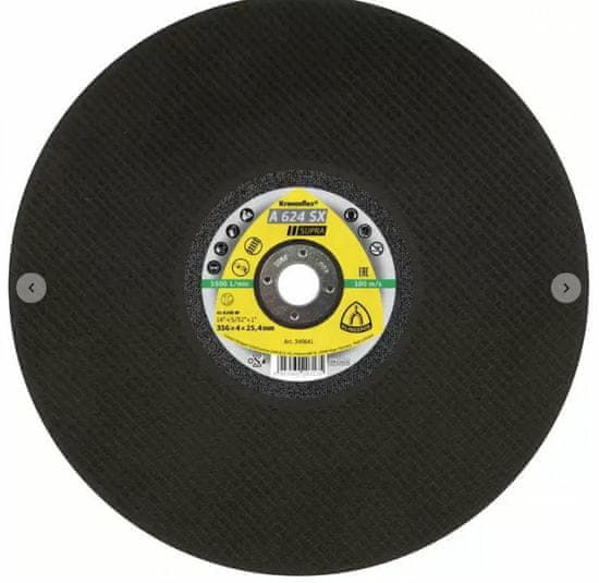KLINGSPOR KOVINSKI OHRANILNIK za rezanje 400 mm x 4,0 mm x 25,4 mm A624SX