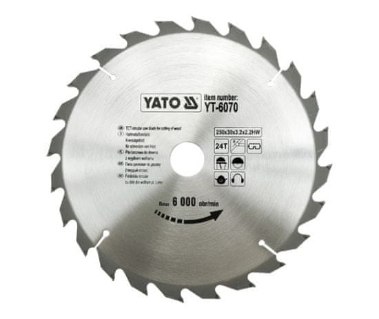 YATO Široka žaga za orodje 250x30mm 24-kosov 6070