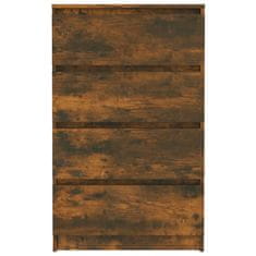 Vidaxl Komoda dimljeni hrast 60x35x98,5 cm konstruiran les
