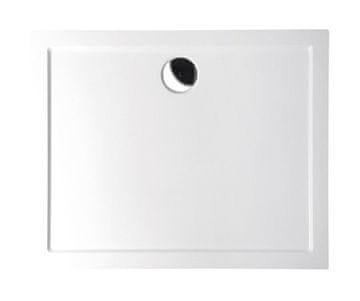 POLYSAN AQUALINE Pravokotna Tuš Kad iz Litega Marmorja 90x80cm, Bela