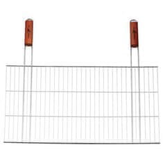 BBQ Rešetka za žar 40x38cm leseni ročaji