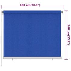 Vidaxl Zunanje rolo senčilo 180x140 cm modro HDPE