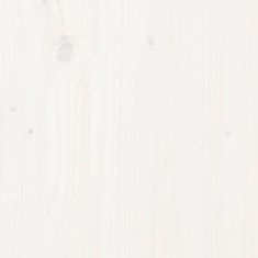 Greatstore Zaboj za perilo bel 44x44x76 cm trdna borovina