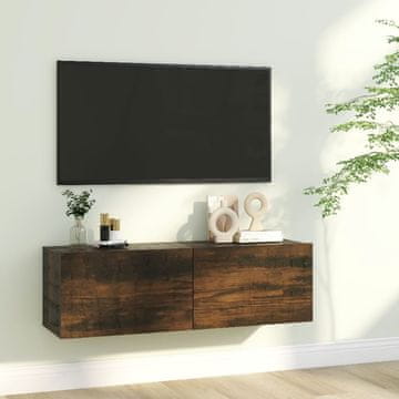 Vidaxl vidaXL Stenska TV omarica dimljen hrast 100x30x30 cm
