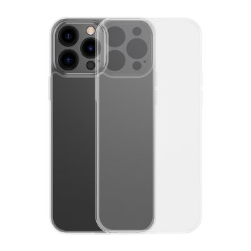 BASEUS Etui pokrowiec do iPhone 13 Pro sztywna obudowa z żelową ramką przezroczysta