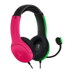 PDP LVL40 gaming slušalke, žične, roza zelene