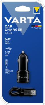 Varta avtomobilski adapter Car Power 2× USB &amp; Cable 57931101401